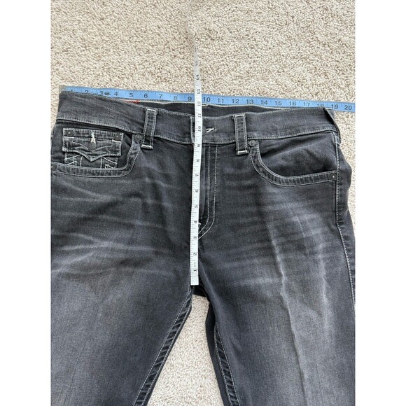 True Religion Men’s World Tour Slim Straight Jeans Flap Pocket Cotton Size 34 - Picture 10 of 11